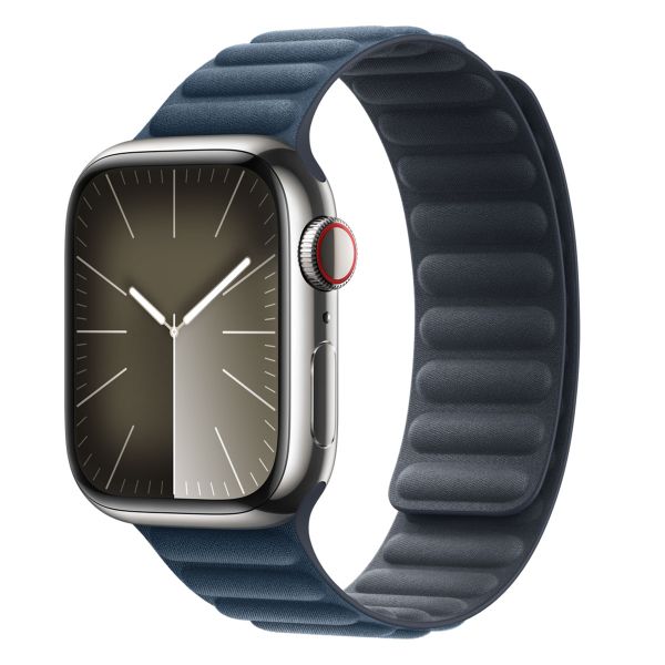 Apple Magnetic Link-bandje FineWoven Apple Watch Series 1-9 / SE - 38/40/41 mm / Series 10 - 42 mm - Maat S/M - Pacific Blue