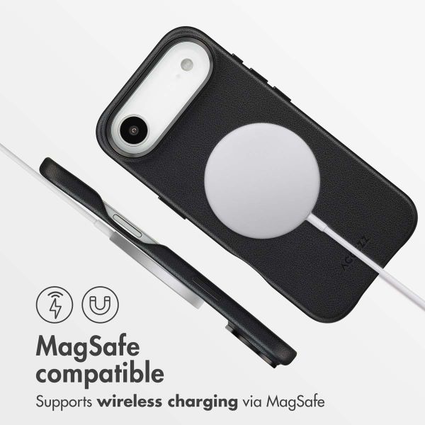 Accezz Leather Back Cover with MagSafe Apple iPhone Air - Onyx Black