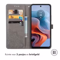 imoshion Mandala Bookcase Motorola Moto G34 - Grijs