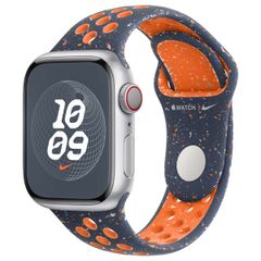 Apple Nike Sport Band Apple Watch Series 1 t/m 9 / SE (38/40/41 mm) | Series 10 / 11 (42 mm) - Maat M/L - Blue Flame