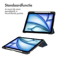 Accezz Rugged Trifold Bookcase Apple iPad Air 11 inch (2025) M3 / (2024) M2 / Air 5 (2022) / Air 4 (2020) - Donkerblauw