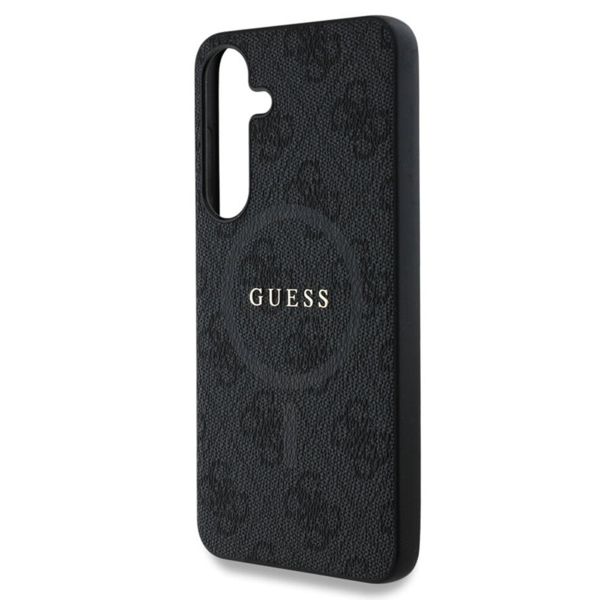 Guess Classic 4G Logo Backcover met MagSafe Samsung Galaxy S25 Plus - Zwart