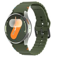 imoshion Wave Siliconenband Samsung Galaxy Watch 4 / 5 / 6 / 7 / FE (20 mm) - Donkergroen