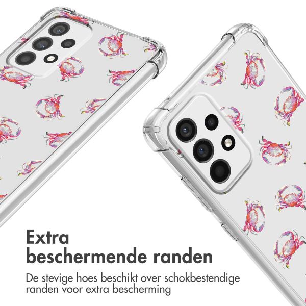 imoshion Design hoesje met koord Samsung Galaxy A53 - Crab Watercolor