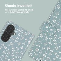 imoshion Design Bookcase Samsung Galaxy A57 (5G) - Smoke Green Flowers