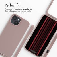 imoshion Silicone Case with Strap Apple iPhone 15 - Sand Pink