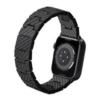 Pitaka Carbon Fiber bandje Apple Watch | 44/45/46/49 mm - Retro Carbon Black