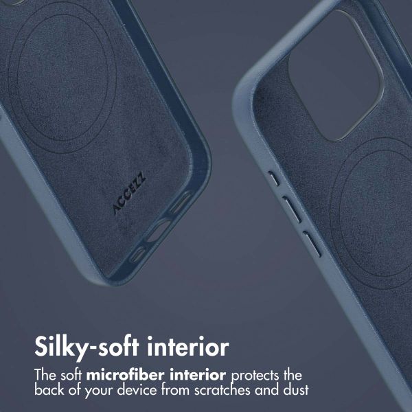 Accezz 2-in-1 Leather Bookcase with MagSafe Apple iPhone 15 Pro - Nightfall Blue