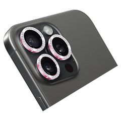Holdit Camera Lens Protector Glitter Apple iPhone 15 Pro / 15 Pro Max - Pink