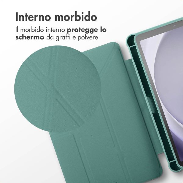 imoshion Origami Bookcase Samsung Galaxy Tab A9 Plus - Donkergroen