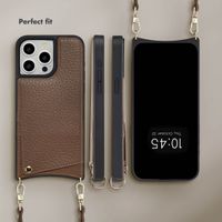 Selencia Nova Phone Case with Cord and Card Holder Apple iPhone 15 Pro Max - Mocha Brown