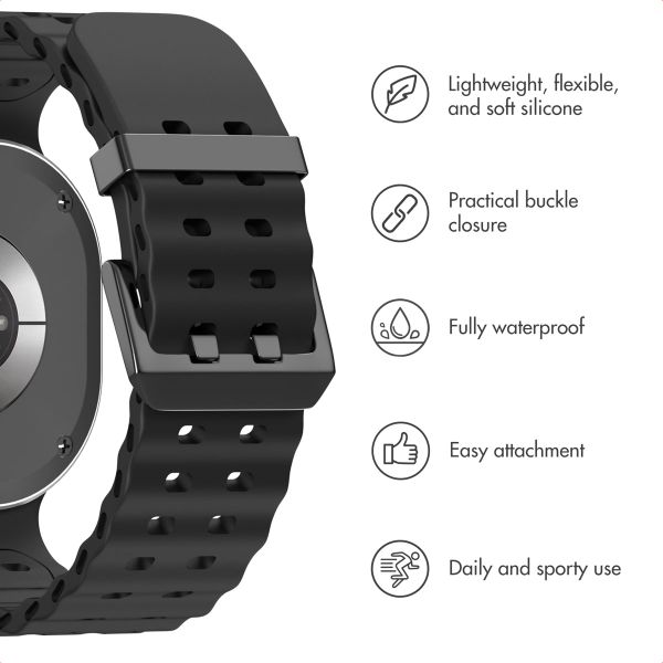 imoshion Ocean Silicone Band Samsung Galaxy Watch 9 (40/44mm) / Watch 8 (40/44mm) / Classic (46mm) - Black