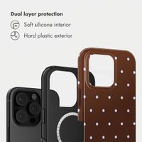Selencia Vivid Back Cover with MagSafe Apple iPhone 16 Pro - Happy Dots Chocolate