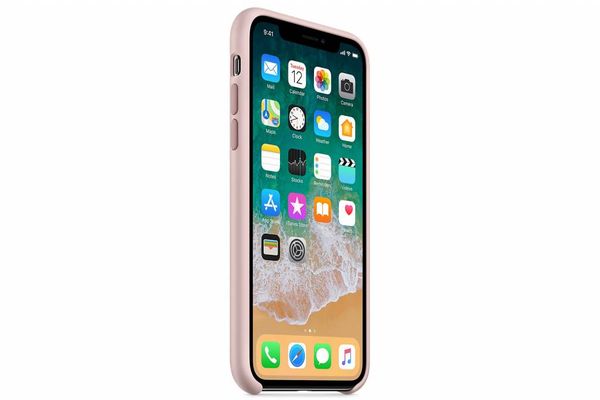 Apple Silicone Backcover iPhone X - Pink Sand