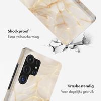 Selencia Vivid Tough Backcover Samsung Galaxy S25 Ultra - Golden Beige Marble
