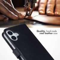 Selencia Genuine Leather Book Case Apple iPhone 17 - Black