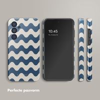 Selencia Vivid Backcover Samsung Galaxy A35 - Wave Vibes Classic Blue