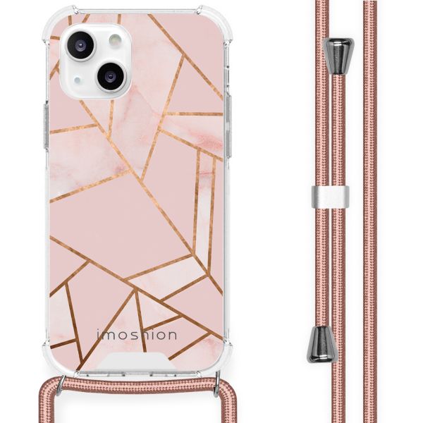 imoshion Design hoesje met koord iPhone 13 Mini - Grafisch Koper