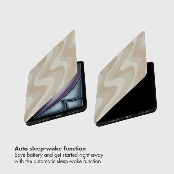 Selencia Vivid Tablet Case Apple iPad Air 11 inch (2026) M4 / (2025) M3 / (2024) M2 / Air 5 (2022) / Air 4 (2020) - Desert Waves Beige
