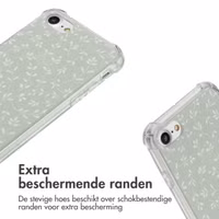 imoshion Design hoesje met koord Apple iPhone SE (2022 / 2020) / 8 / 7 - Smoke Green Flowers