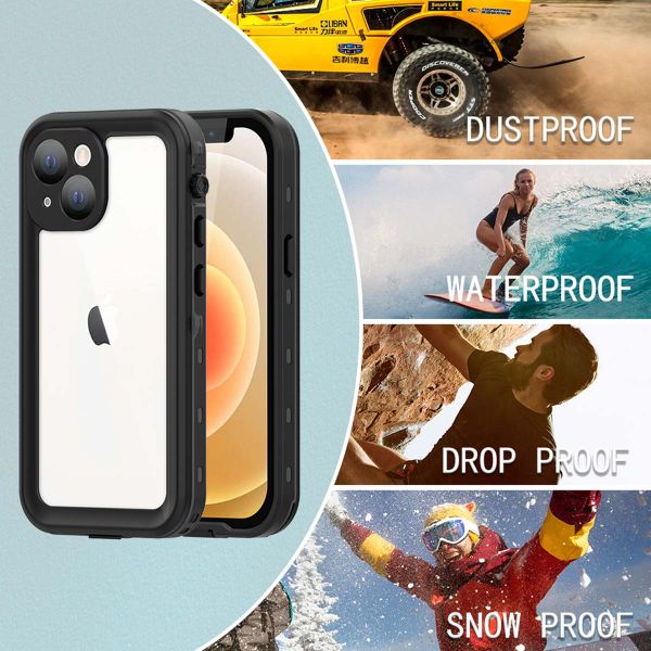 Redpepper Dot Plus Waterproof Backcover Apple iPhone 13 Mini - Zwart