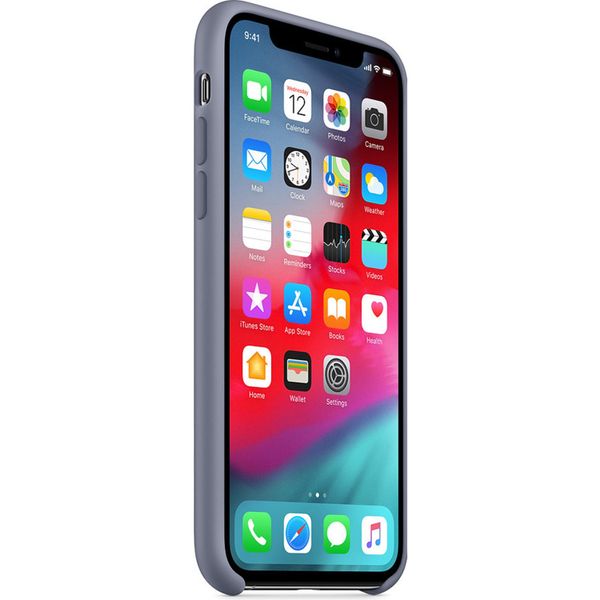 Apple Silicone Backcover iPhone Xs / X - Lavender Gray