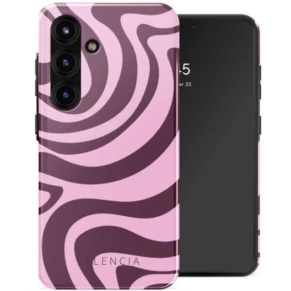 Selencia Vivid Backcover Samsung Galaxy S25 - Wavy Swirl Pink Plum