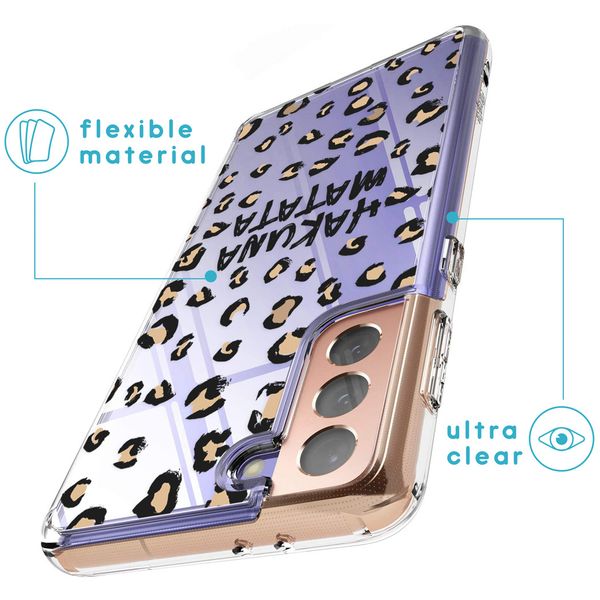 imoshion Design hoesje Galaxy S21 Plus - Luipaard - Bruin / Zwart