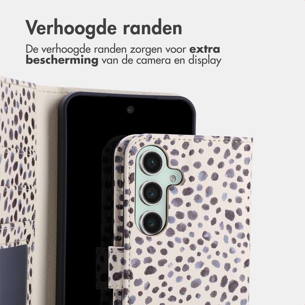 imoshion Design Bookcase Samsung Galaxy S25 - Black And White Dots