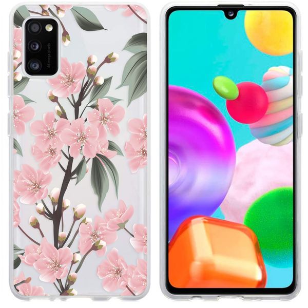 imoshion Design hoesje Samsung Galaxy A41 - Bloem - Roze / Groen