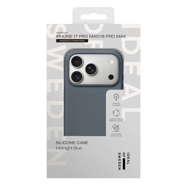 iDeal of Sweden Silicone Case met MagSafe Apple iPhone 18 Pro Max / 17 Pro Max - Midnight Blue