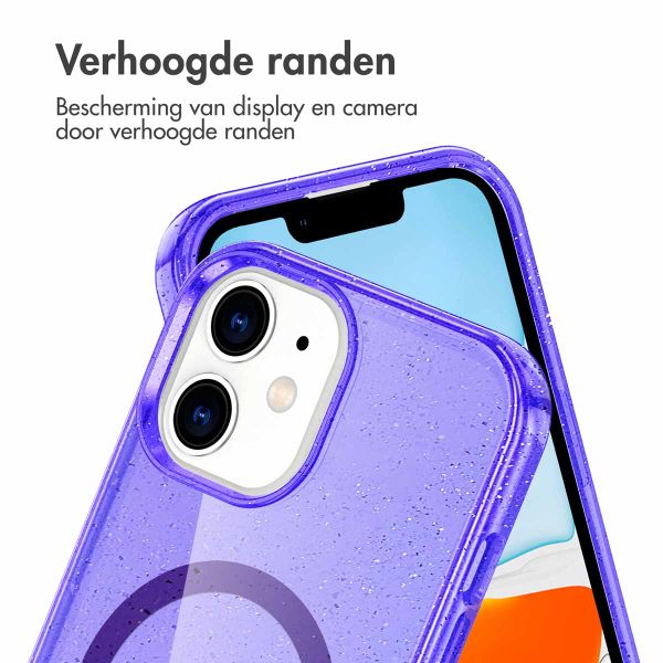 imoshion Sparkle Backcover met MagSafe Apple iPhone 12 (Pro) - Glitter Paars