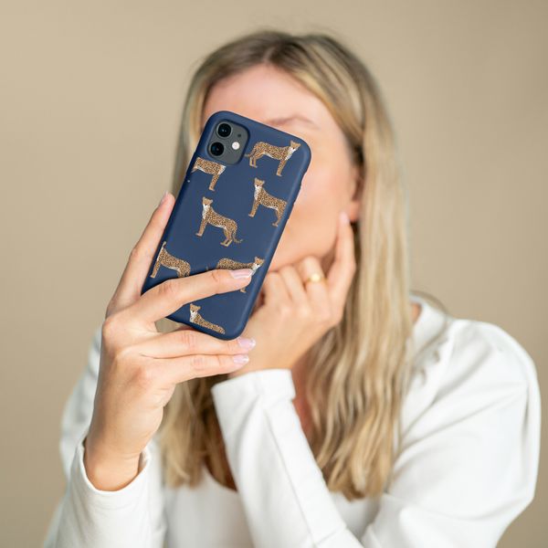 imoshion Design hoesje Huawei P30 Lite - Luipaard - Blauw