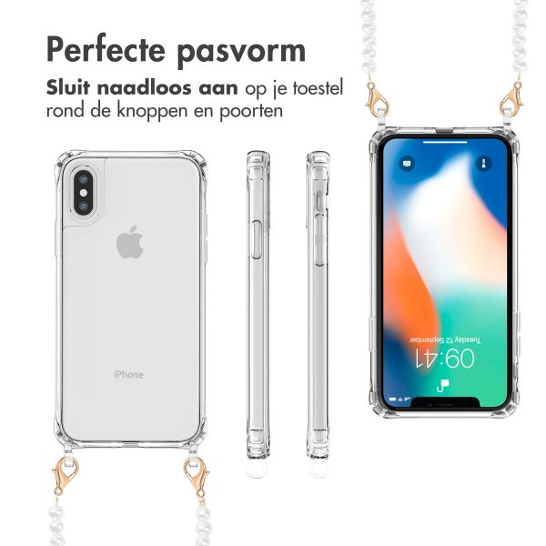imoshion Backcover met Telefoonkoorden Apple iPhone X / Xs - Parels