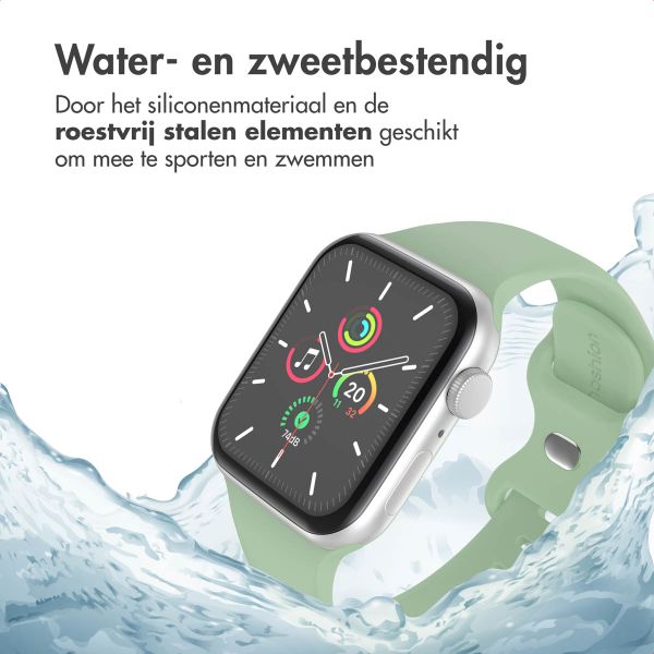 imoshion Siliconen⁺ bandje Apple Watch Series 1 t/m 9 / SE (38/40/41 mm) | Series 10 (42 mm) - Pistachio - Maat S/M