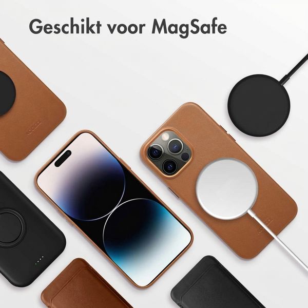 Accezz MagSafe Leather Backcover Apple iPhone 14 Pro Max - Sienna Brown