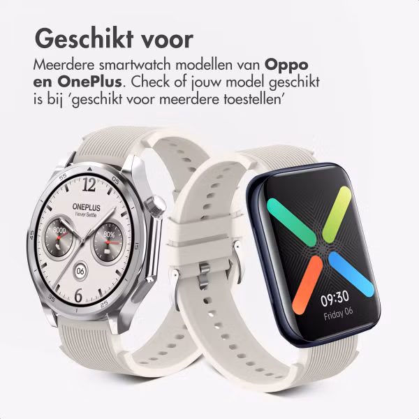 imoshion Siliconen bandje voor de OnePlus Watch 3 / 2 / 2R / Oppo Watch X2 / X - Beige