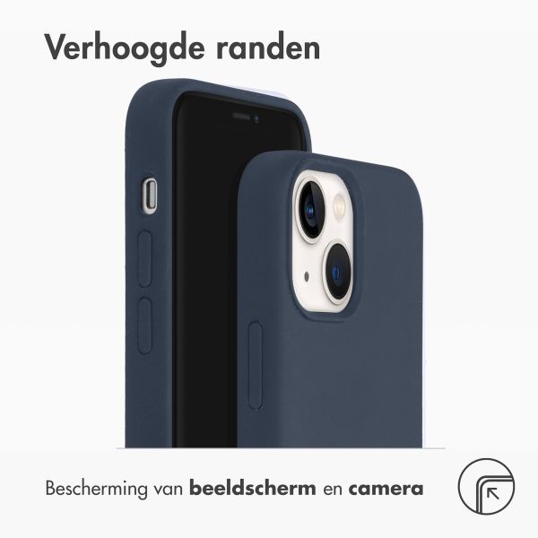 Accezz Liquid Silicone Backcover met MagSafe Apple iPhone 13 Mini - Donkerblauw