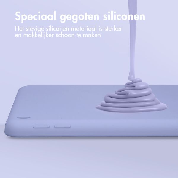 Accezz Liquid Silicone Backcover Apple iPad 9 (2021) 10.2 inch / iPad 8 (2020) 10.2 inch / iPad 7 (2019) 10.2 inch - Lila