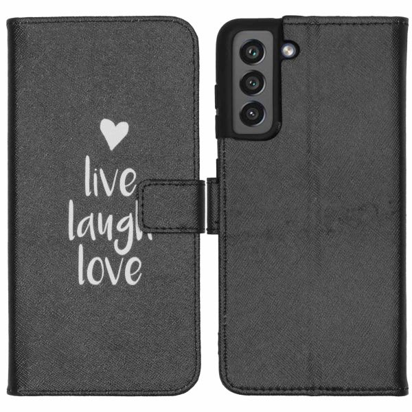 imoshion Design Softcase Bookcase Galaxy S21 FE - Live Laugh Love