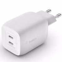 Belkin Boost↑Charge™ GaN Pro Adapter 2 poorts met USB-C kabel - USB-C - 65W - Wit