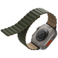Uniq Revix dubbelzijdig bandje Apple Watch Series 1 t/m 11 / SE / Ultra (44/45/46/49 mm) - Moss Green / Tan