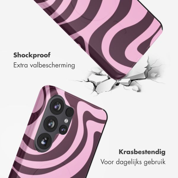Selencia Vivid Backcover Samsung Galaxy S26 Ultra - Wavy Swirl Pink Plum