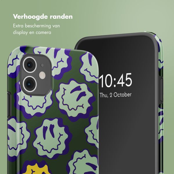 Selencia Vivid Backcover Apple iPhone 11 - Wavy Smiley Green