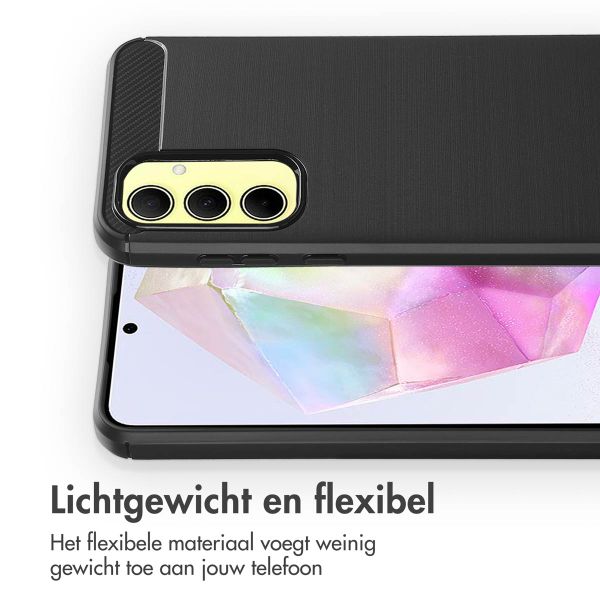 imoshion Brushed Backcover Samsung Galaxy A35 - Zwart