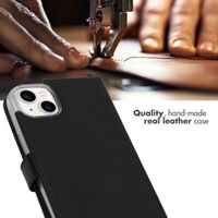 Selencia Genuine Leather Book Case Apple iPhone 14 Plus - Black