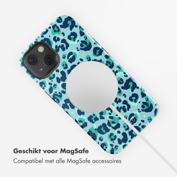 Selencia Vivid Tough Backcover met MagSafe iPhone 13 - Wild Spots Light Blue