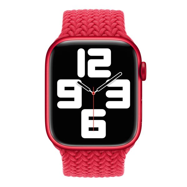 Apple Gevlochten solobandje Apple Watch | 44/45/46/49 mm - Maat 9 - (Product) Red