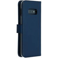 Selencia Echt Lederen Bookcase Samsung Galaxy S10e - Blauw