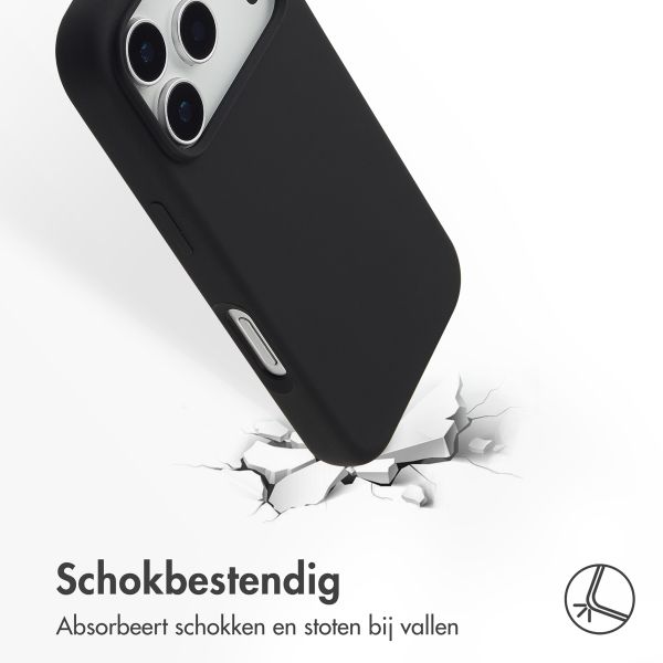 Accezz Liquid Silicone Backcover met MagSafe Apple iPhone 17 Pro - Zwart